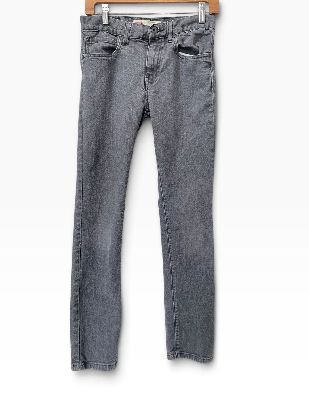Levi's 510 Gray Skinny Jeans Boys Men size 16 Reg 28x28